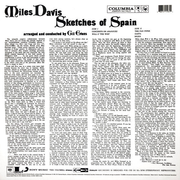 Miles Davis - Sketches of Spain - 180 GRAM LP VINYL - NEW